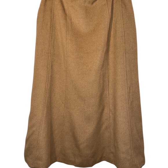 Talbots Camel Wool Maxi Skirt - Size 8 / Petite - Picture 2 of 7